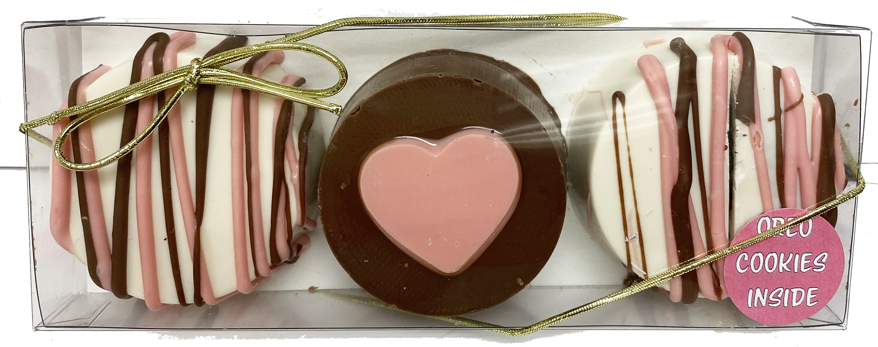 Heart 3pc chocolate Oreo Cookies
